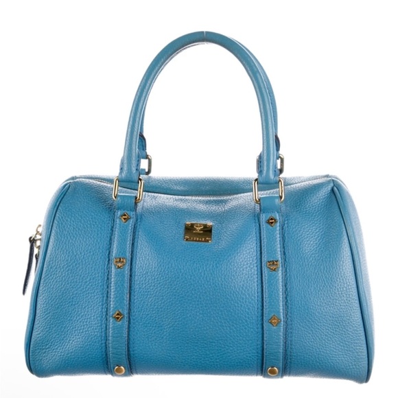 MCM Milla Boston Bowler Top Handle Bag Purse - Picture 1 of 8
